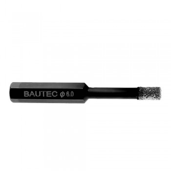 Burghiu diamantat pentru gresie și faianță BAUTEC 6 mm (Art. 7102)