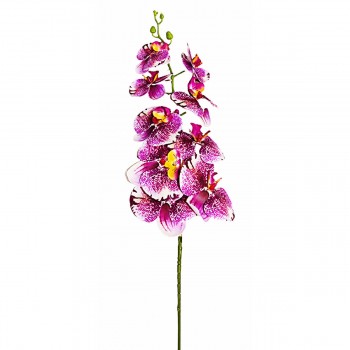 Orhidee artificială Inter DYH0878DC/44, floare decorativă 98 cm, galben-violet