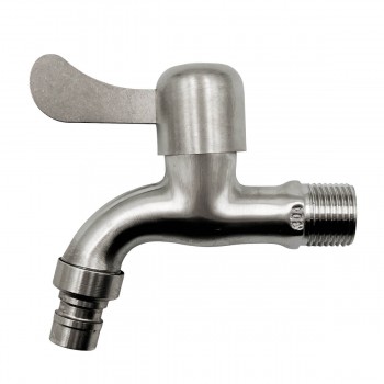Robinet cu bilă cu conexiune pentru furtun 1/2" din oțel inoxidabil AISI 304 15SAR