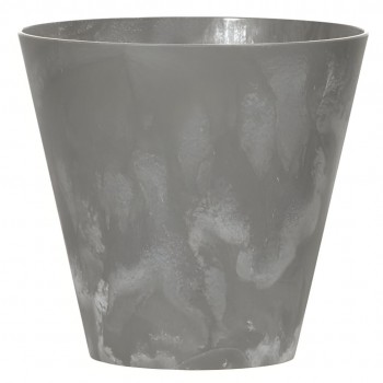 Ghiveci pentru flori decorativ Prosperplast Tubus Beton Effect, diametru 20 cm, 3,5 L, gri închis cu efect de beton DTUS200E-425U