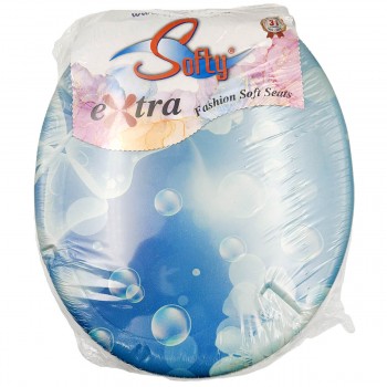 Сиденье для унитаза SOFTY мягкое, синие бабочки 10402-6025