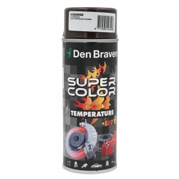 Краска аэрозольная (спрей) Den Braven SUPER COLOR High Temperature +800°C коричневый 400 мл