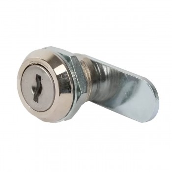 Broască pentru cutie poștală PROFMET d.18 mm, placă dreaptă, nichelată, 2 chei (Art. 443321)