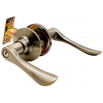 Mâner cu încuietoare EADER 2301-01 ET-AB rozete rotunde, bronz, pentru uși de interior