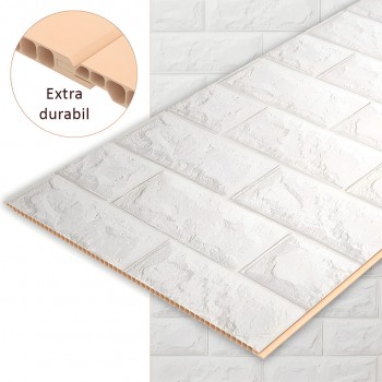 Lambriu din PVC Premium 400x3000x7 mm D018 perete din cărămidă 1,2 m2