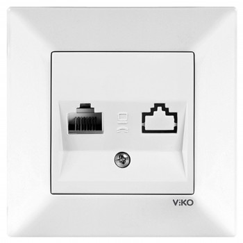 Розетка компьютерная VIKO белая Meridian 90970032