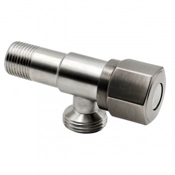 Robinet cu sferă (bilă) unghiular din oțel inoxidabil ST-302 1/2 x 3/4 inch