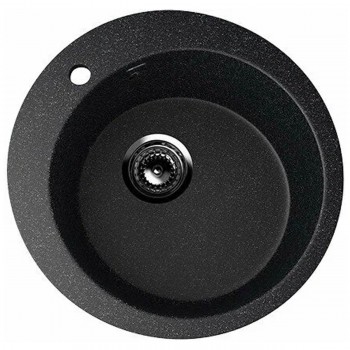Chiuvetă pentru bucătărie Ulgran U-405 încastrată 495 x 190 mm, din marmură artificială, neagră (U-405-308)