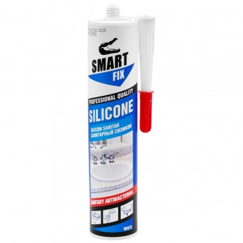 Ermetic siliconic sanitar Smart Fix alb 310 ml pentru baie și bucătărie