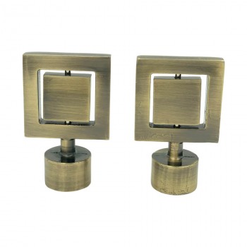 Cap Dekora Stylus 19 QUADRA pentru galerii 19 mm Antik (2 bucăți)