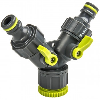 Distribuitor de apă Bradas Lime Line 3/4″ x 1/2″, 2 canale cu robinete LE-02221K