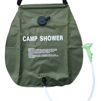 Duș portabil pentru camping 4Life AT170, 20 l, PVC, 50 x 47 cm, verde