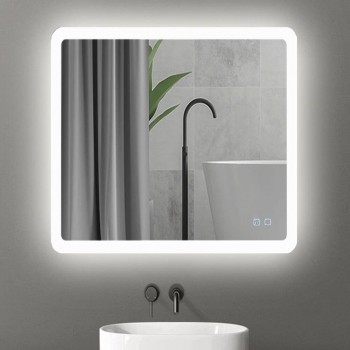 Зеркало для ванной Bayro Gama 800х800 мм, с LED-подсветкой, подогревом и сенсорным выключателем