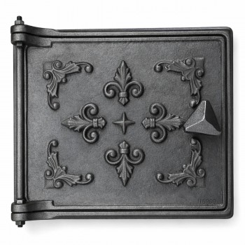 Ușă pentru sobă din fontă 265x225 mm, decorativă, plină (fără geam)