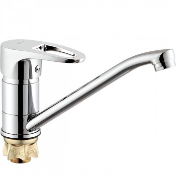 Baterie pentru bucătărie Zegor PED4-A181 monocomandă, din alamă, crom