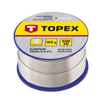 Lipitură de staniu TOPEX (d1 mm; 100 g; 60%Sn) 44E514