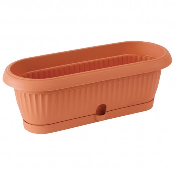 Горшок для цветов Prosperplast DCK1-R624, прямоугольный, 26,5х12,1х10 см, 2 л, терракотовый