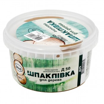 Готовая акриловая шпаклевочная масса Эльф Д50 0,9 кг, для дерева, дуб
