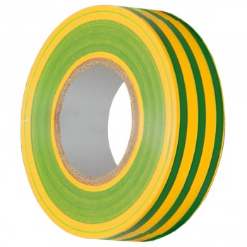 Bandă izolantă PVC 15 mm x 20 m galben-verde