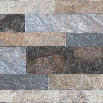 Teracotă porțelanată pentru perete KERAMO ROSSO Troia Grey 200 x 600 mm maro-gri mat