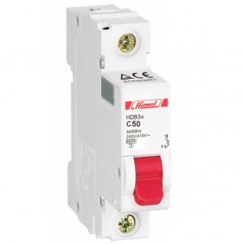 Aвтоматический выключатель (1P; 4.5кА; 50А) Himel HDB3WL1C50