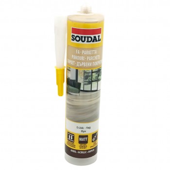 Ermetic acrilic Soudal pentru parchet și pardoseli din lemn, fag 280 ml