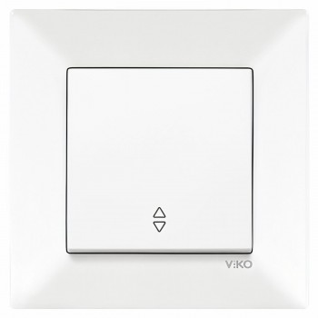 Întrerupător comutator cu un buton Viko alb Meridian 90970004