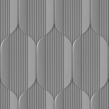 Tapet din vinil pe bază de flizelină Wallsecret Trend 9202-25, gri, cu model geometric 3D, 1,06 x 10,05 m