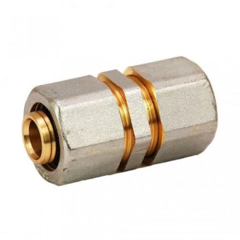 Муфта прямая обжимная Hydro-S PEX-AL-PEX 16х16 мм, латунная