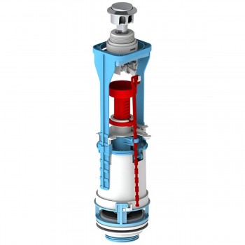 Сливной механизм для бачка унитаза NIKIPLAST 1 кнопка, 6 л, универсальный, 38-40 мм (Арт. 01664)