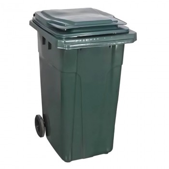 Tomberon pentru gunoi 240 l din plastic verde