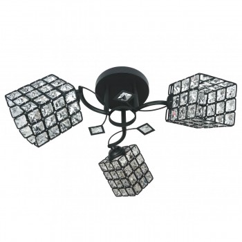 Lustră pentru tavan 9555/3 BLK, E27, 220-230 V, negru