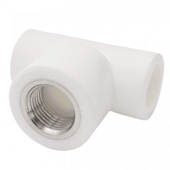 Teu din polipropilenă Sereneplast 25 x 25 mm, 1/2 filet intern (mama) 0311163