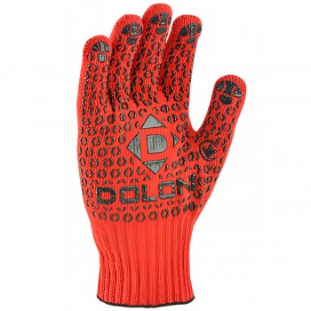 Перчатки рабочие трикотажные DOLONI с ПВХ покрытием, размер 11 (2XL), 10 класс