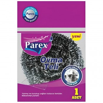 Губка металлическая для посуды PAREX Metallic Scourer, нержавеющая сталь, 1 шт