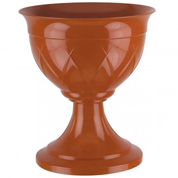 Ghiveci pe picior pentru flori Santino Lilia 6 L, d.27.5x31 cm, din plastic, teracotă URLIL60TER