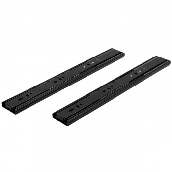 Glisiere cu bile 300 mm negre cu amortizator