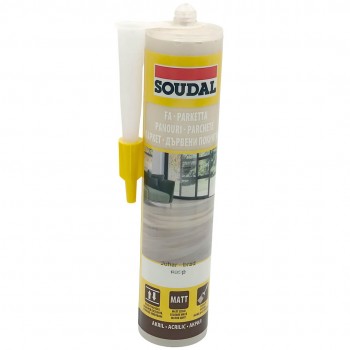 Герметик акриловый Soudal для паркета и деревянных покрытий, явор 280 мл