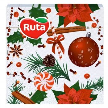 Șervețele festive Ruta, 3 straturi, 20 bucăți, 33x33 cm