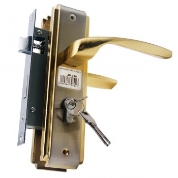 Замок врезной MDF YPN M-008 SN/GP 3 ключа