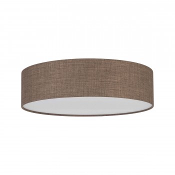 Люстра потолочная TK Lighting Earth 10165, d.60 см, 4 х E27, коричневый абажур, белый корпус, IP20