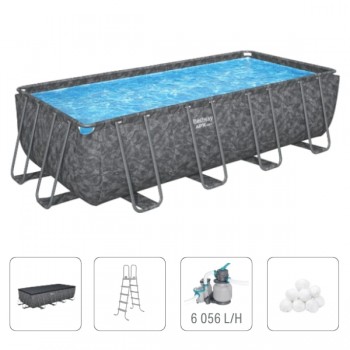 Бассейн каркасный Bestway Rectangular APX-365 549х274х132 см, 16477 л, оцинкованный стальной каркас