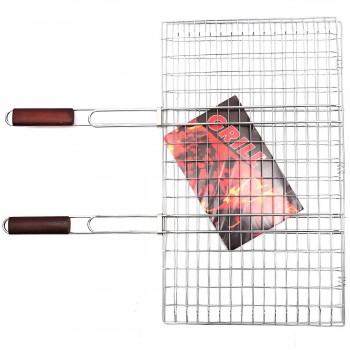 reshetka-dlja-grilja-i-mangala-bbq-60kh35-sm-stal-s-derevjannojj-ruchkojj