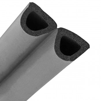 Garnitură de etanșare de tip D pentru uși și ferestre Profmet 12x10 mm, negru (Art. 890170)