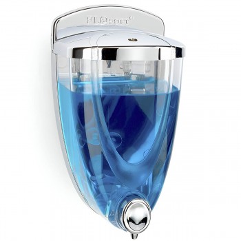 Дозатор для жидкого мыла FLOSOFT F016, 650 мл, настенный, пластиковый, хром