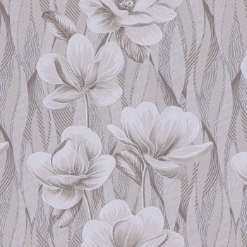 Обои виниловые на бумажной основе BELVINIL Флоранс 0,53 х 10 м светло-коричневые 0538-61