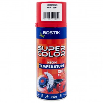Краска аэрозольная (спрей) Bostik SUPER COLOR High Temperature +800°C красный 400 мл