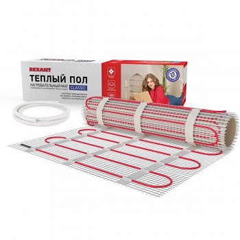 Электрический теплый пол Rexant RNX-3-450, 450 Вт, 220–240 В, площадь обогрева 3 м², размер 6 x 0.5 м