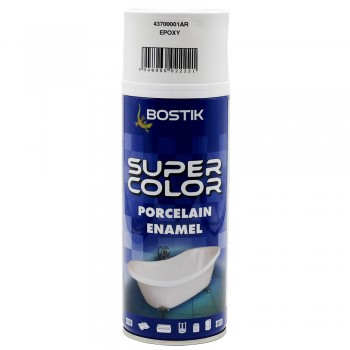 Эмаль аэрозольная BOSTIK Super Color Porcelain Enamel белая 400 мл