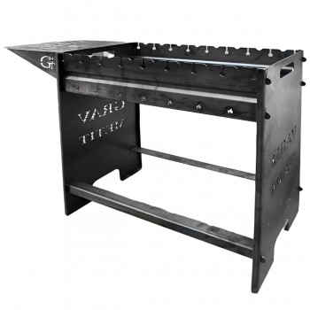 Мангал высокий сборный GRAV-METIT 900 х 310 х 800 х 3 мм, 8 шампуров, 12 кг